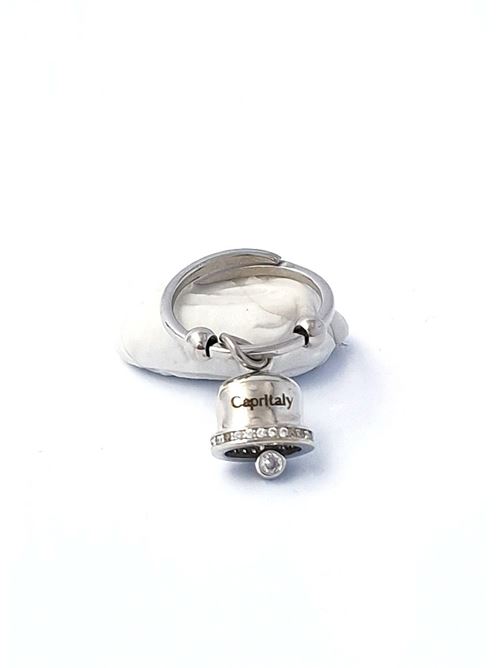 Anello in acciaio con campanella personalizzabile Capritaly gioielli | ANELLOSTEELCAMPANELLAARGENTO